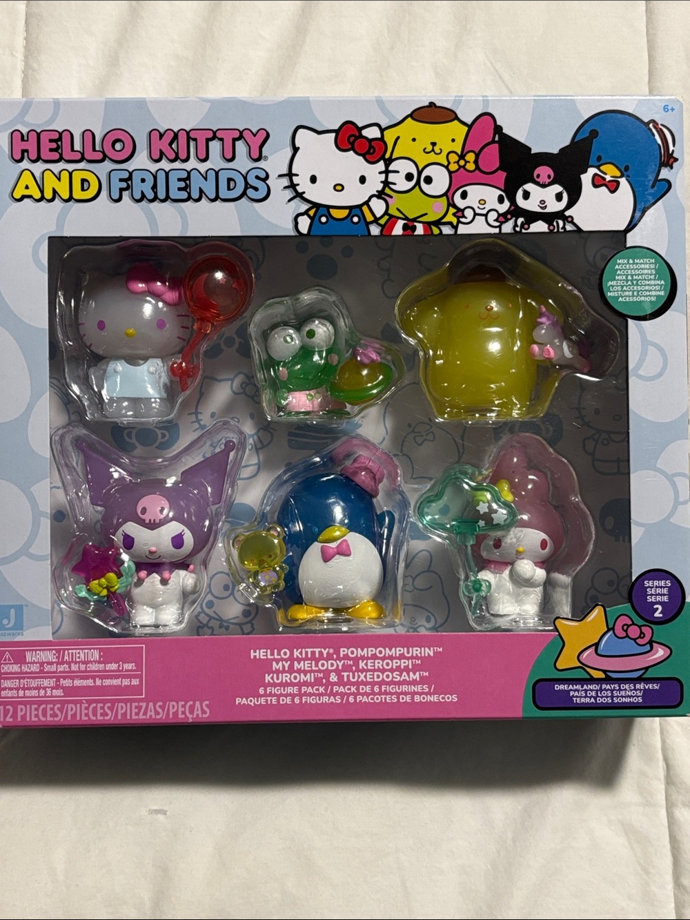 🆕 💛 Hello Kitty and Friends Box of 6 Figurines: Keroppi, Tuxedosam, Pompompurin…